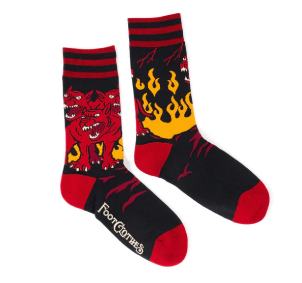 FootClothes - Evil AF Cerberus Crew Socks