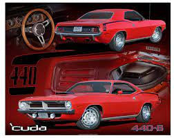 70 Cuda 440-6 Metal Sign