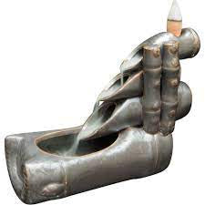 Ceramic Backflow Incense Burner - Bamboo