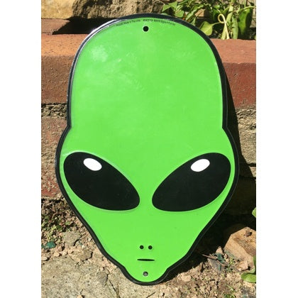 Alien Die Cut Tin Sign