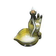 Ceramic Backflow Incense Burner - Mudra Hand
