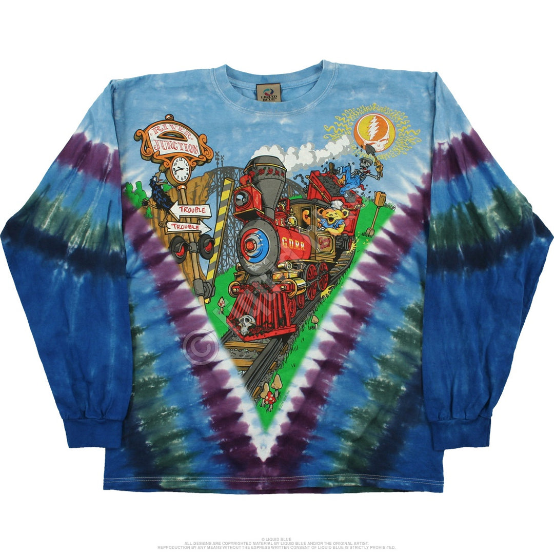 Liquid Blue - Grateful Dead "Casey Jones" Tie Dye L-Sleeve Shirt