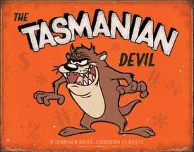Tasmanian Devil Tin Sign