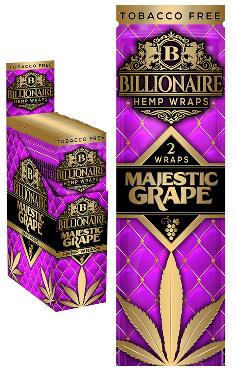 Billionaire Hemp Wraps - Majestic Grape 2pk