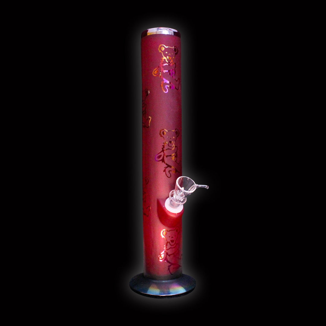 12" Straight Frosted Dead Bear Water Pipe