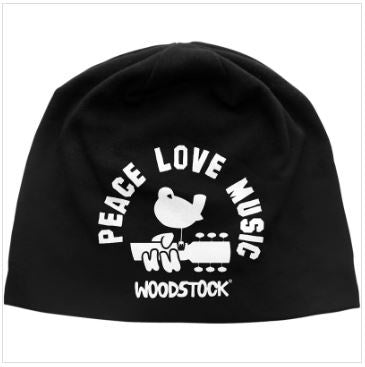 Rock Off - Woodstock "Peace, Love, Music" Unisex Beanie Hat