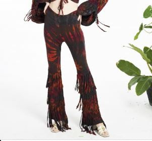 Kathmandu - Tie Dye Tiered Fringe Pants