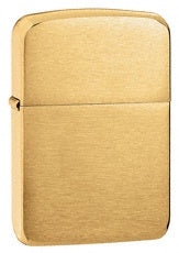 1941 Replica Brushed Brass Zippo Lighter