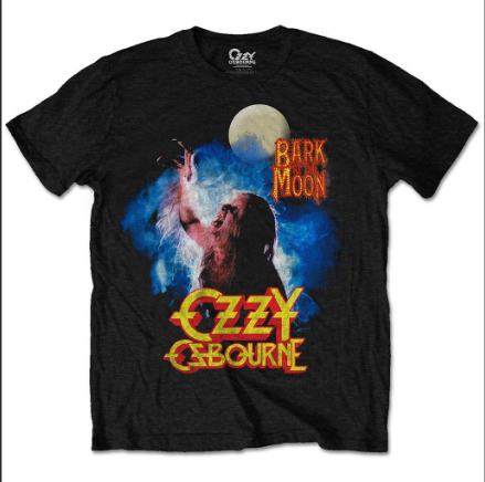 Manic - Ozzy Bark at the Moon Black T-Shirt