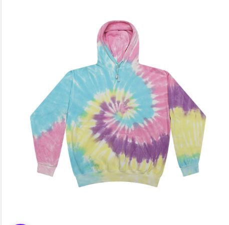 Colortone Tie Dye Pullover Hoodie - Jellybean