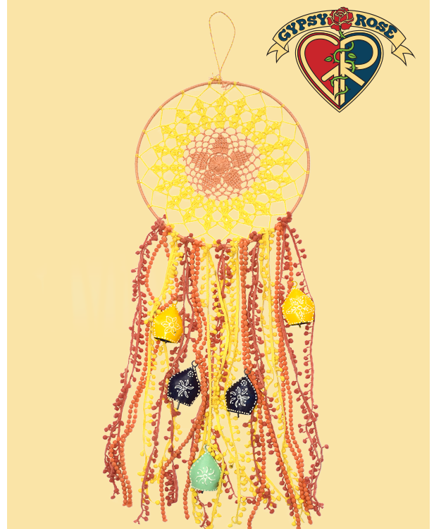 Gypsy - Sun Crochet Dreamcatcher w/Large Bells