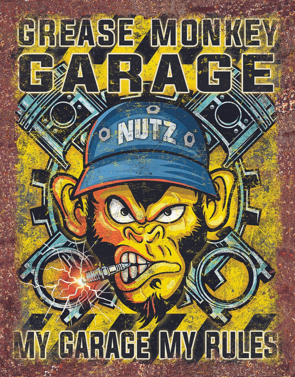 Grease Monkey Tin Sign