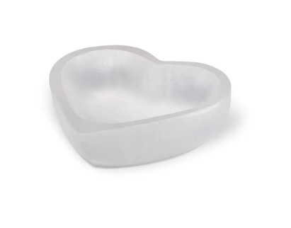 Earth's Elements - Selenite Heart Trinket Holder