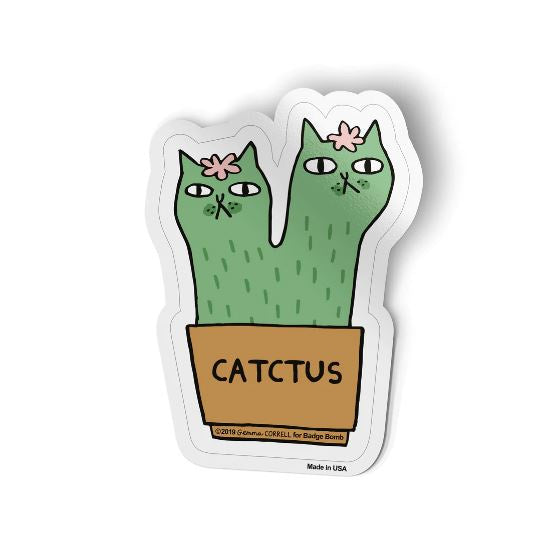 Badge Bomb - Catctus Big Sticker