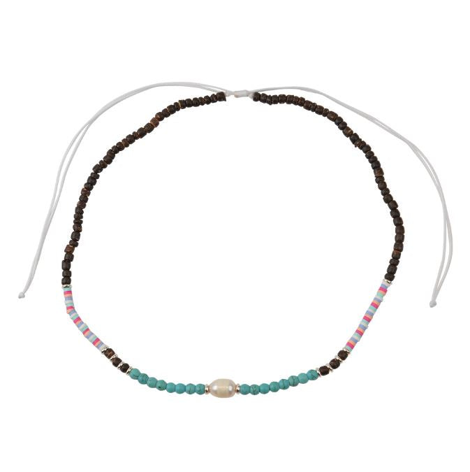 Viva Life - Turquoise Howlite Coco & Fimo Pearl Necklace