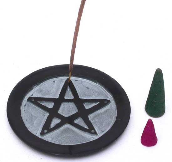 Star Black Soapstone Incense Burner