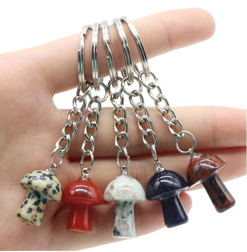 Stone Mushroom Keychain