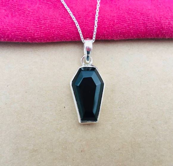 Nugent Jewelry - Gemstone Coffin Sterling Silver Pendants