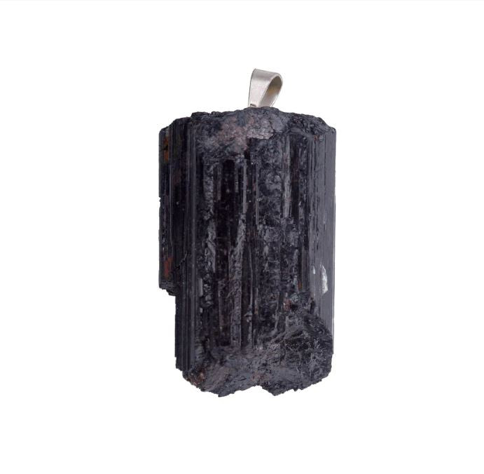 Earths Elements - Black Tourmaline Raw Pendant