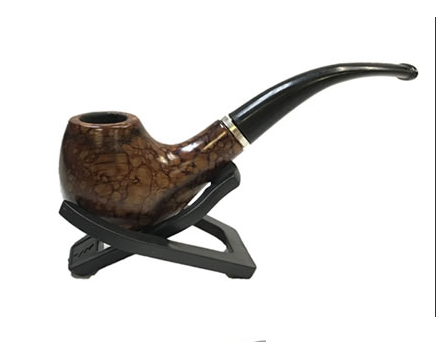 5.5″ Wood Pipe Leather Pouch & Stand - PIP5012