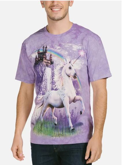 The Mountain - "Unicorn Castle" Light Purple Tie Dye T-Shirt