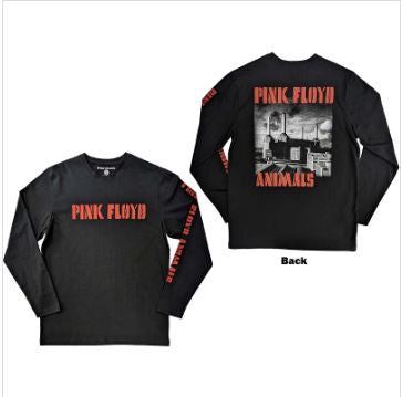 Rock Off - Pink Floyd Animals B&W Unisex L-Sleeve Print Shirt