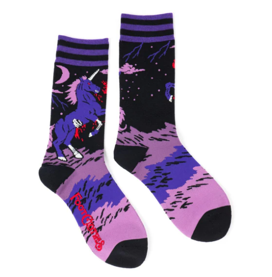 FootClothes - Evil AF Unicorn Crew Socks