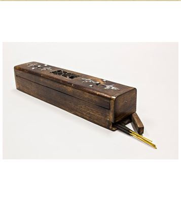 India Arts- Mango Wood Ash Catcher w/Metal Accents