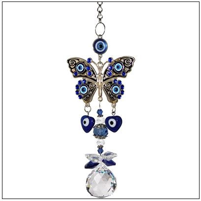 World Buyers - Protection Eye Butterfly Chrystal Pendant