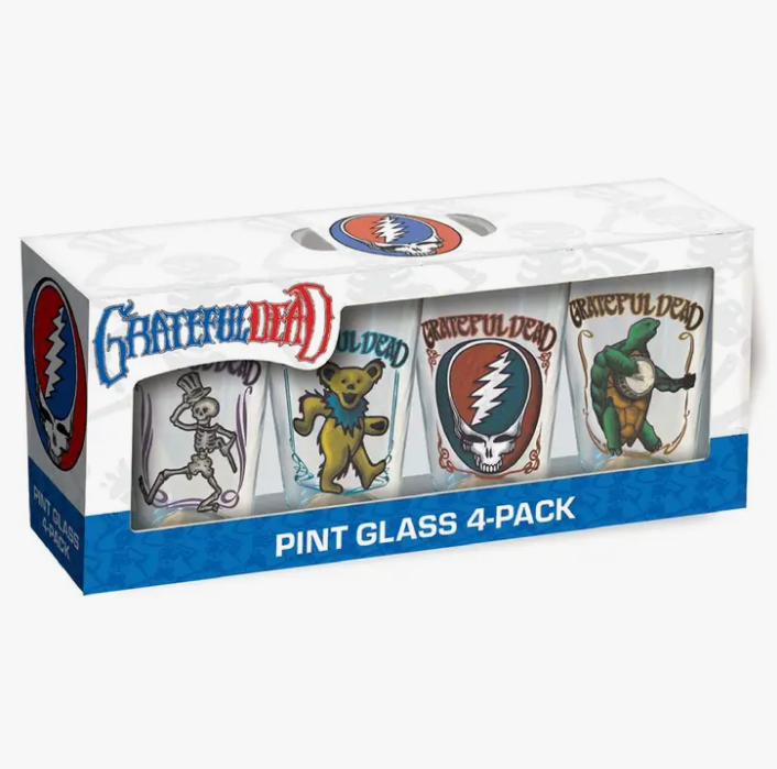 Grateful Dead - Retro 16oz Pint Glass Set of 4