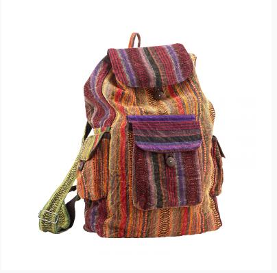 Paths of the Spirits - Stonewash Striped Backpack 5548