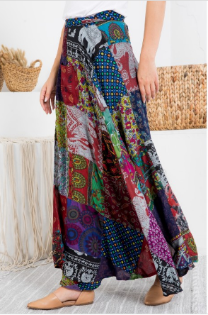 Kathmandu Imports - Rayon Patchwork Wrap Shirts