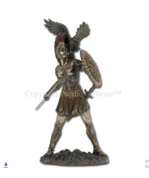 Athena Greek Goddess Bronze Statue 7853