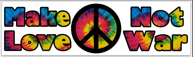 Make Love Not War 7x2" Sticker