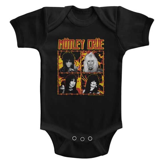 Motley Crue Fire and Wire Onesie