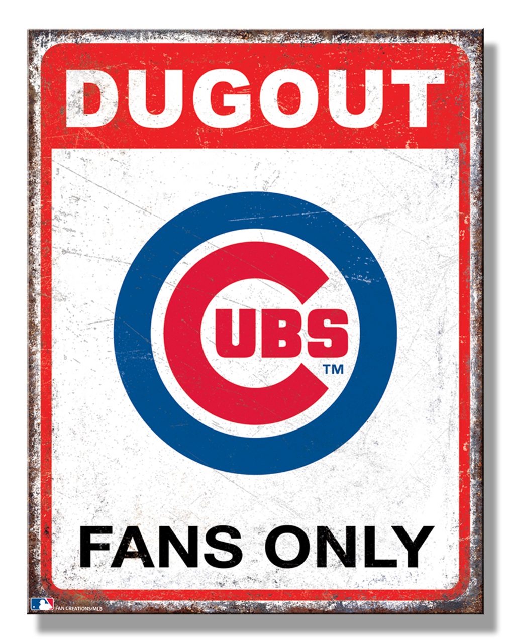 Chicago Cubs Dugout Tin Sign