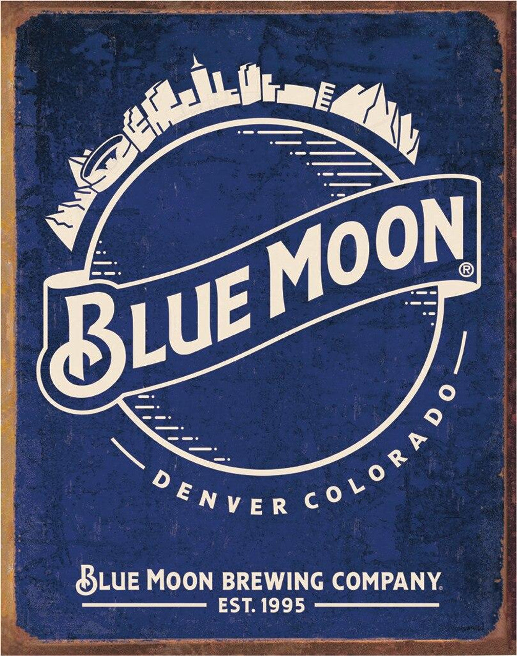 Blue Moon Tin Sign