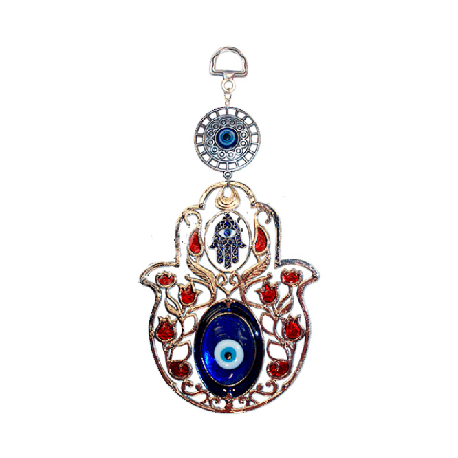 Oceanic - Evil Eye Protection w/Red Flowers