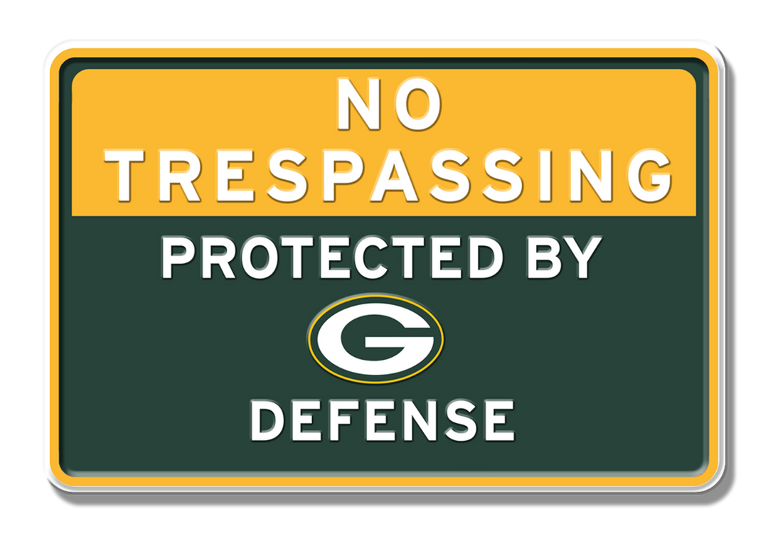 Green Bay Defense Embossed Aluminum Sign