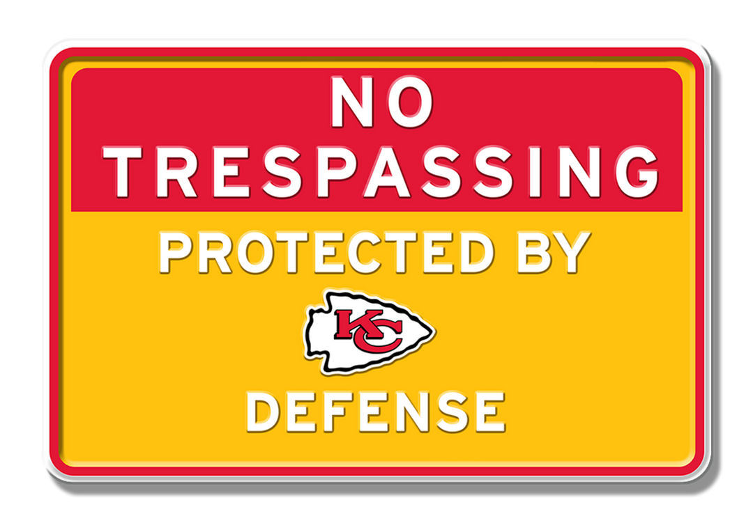 Kansas City Chiefs Defense Embossed Aluminum Sign