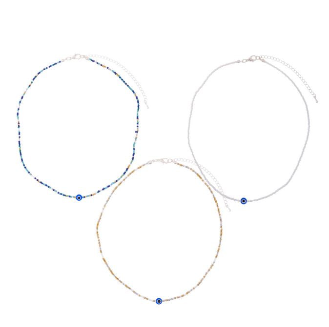 VivaLife - Seed Bead Eye of Protection Necklace