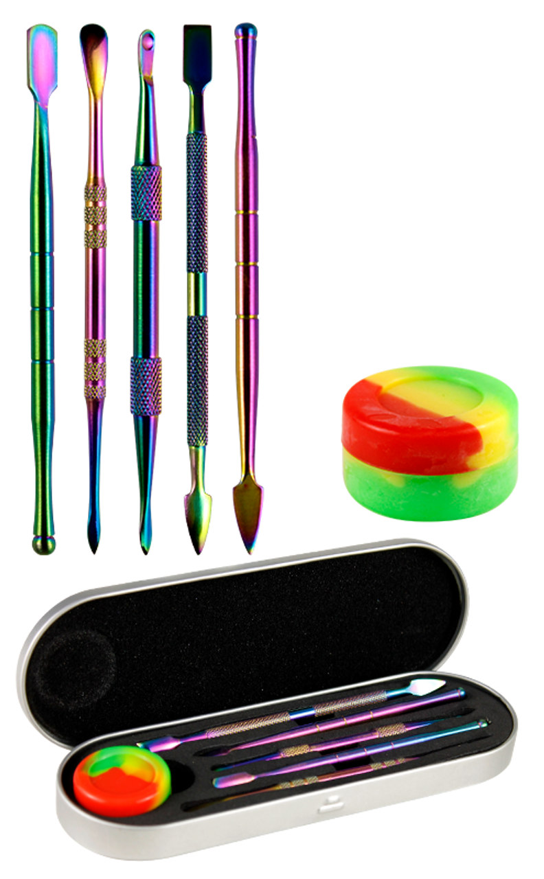 5 Piece Dab Tool Set w/Metal Case