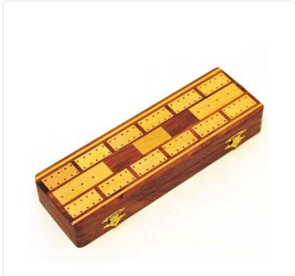 RExpo - Wood Inlaid Cribbage Set