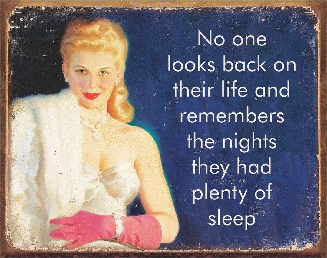 Plenty Of Sleep Tin Sign
