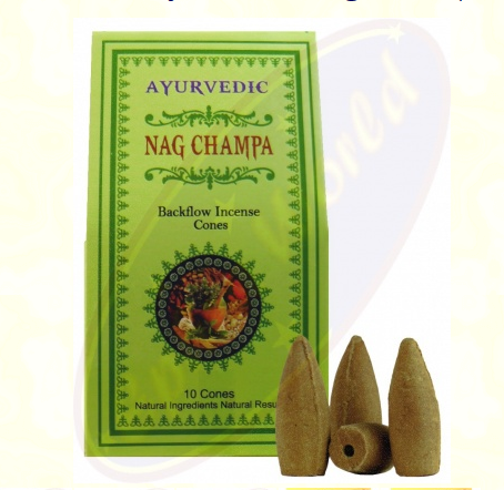 Ayurvedic - Nag Champa Backflow Incense Cones