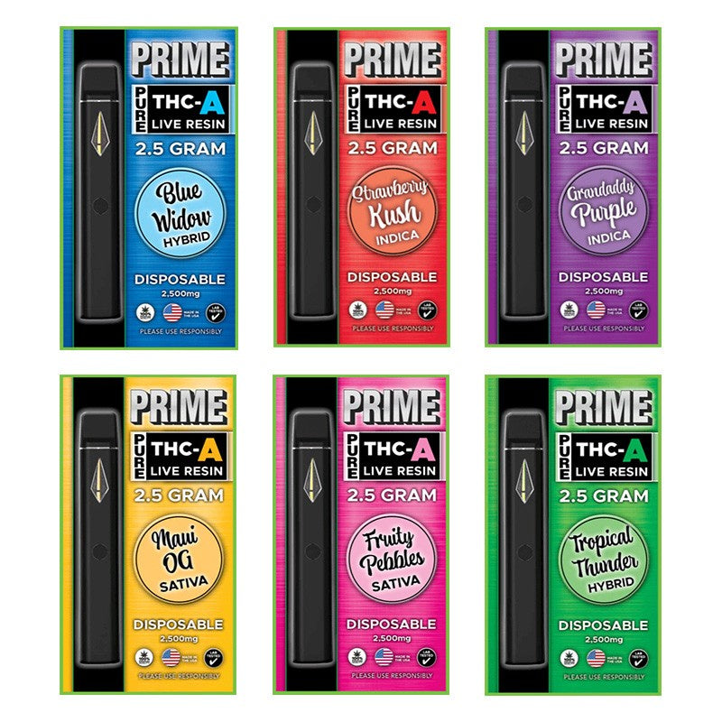 Prime Pure THC-A Live Resin Disposable Vape 2500mg