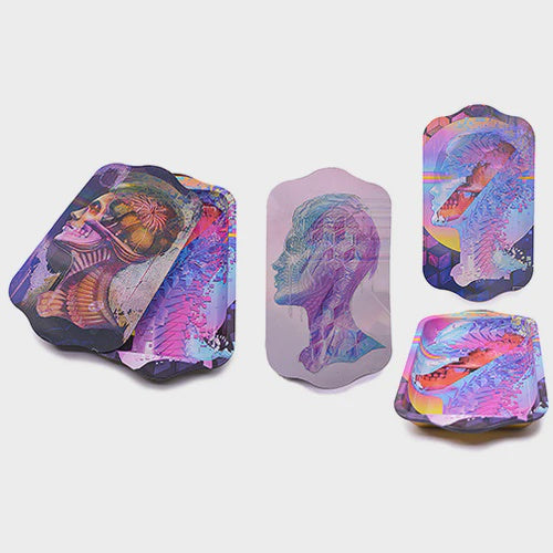 Metal Rolling Tray w/ Holographic Magnetic Lid - In Depth