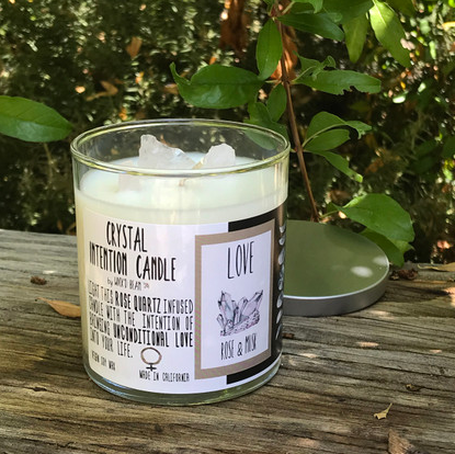 Wick'd Bean - Love Crystal Intention Candle 11oz