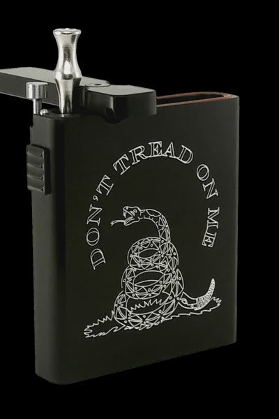 Large Metal Dugout w/Poker - Don't Tread on Me - Black