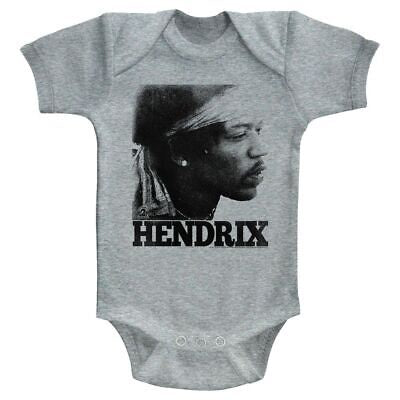 Jimi Hendrix Vintage Face Grey Onesie